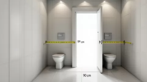 minimalna szerokość kabiny wc